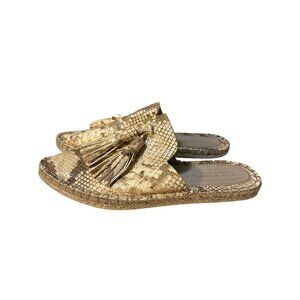 Snake-Print Tassel Slip-On Loafers By Zara Woman Size 7.5‎
